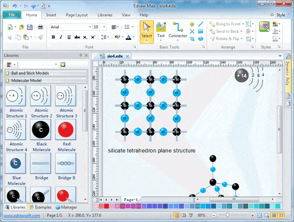 Software para crear diagramas de modelo molecular - Edraw