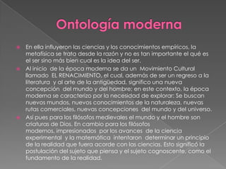 Ontología moderna | PPT