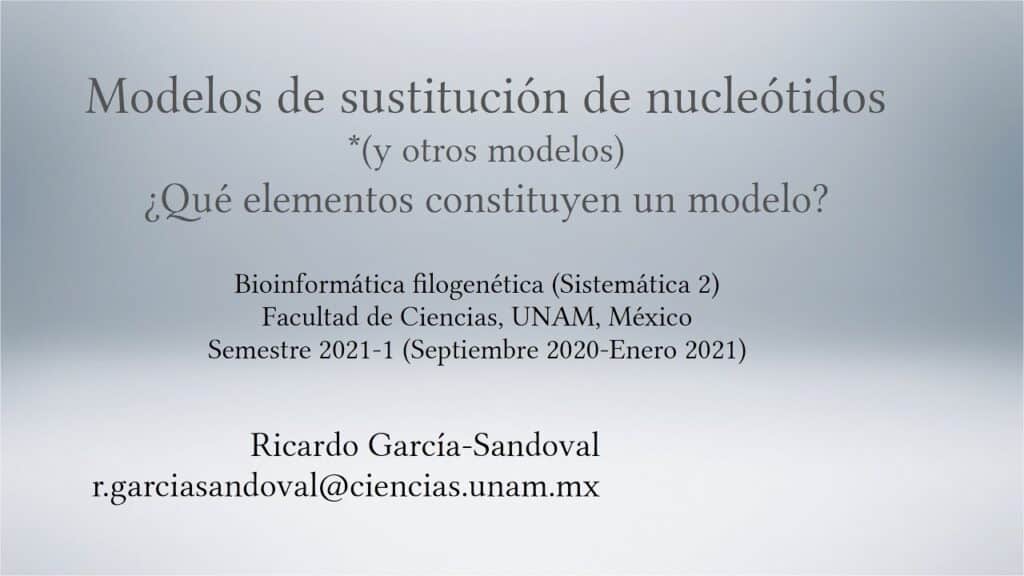 Modelos de sustitución de nucleótidos, parte 2.